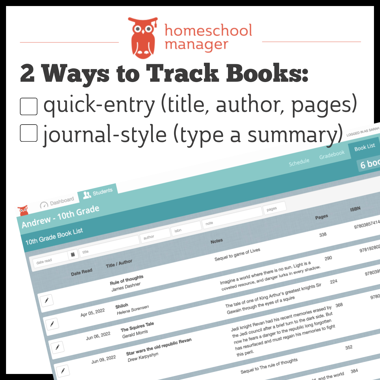 homeschool Book List