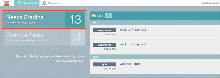 dashboard-grading