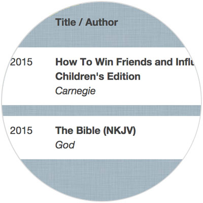 The Book List allows you to record the books your kids are reading book list example